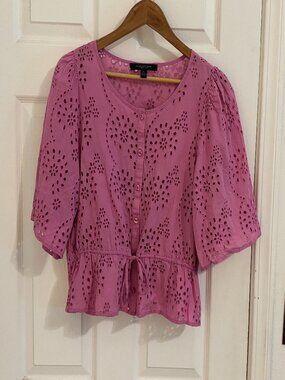 Marc New York Eyelet Top M